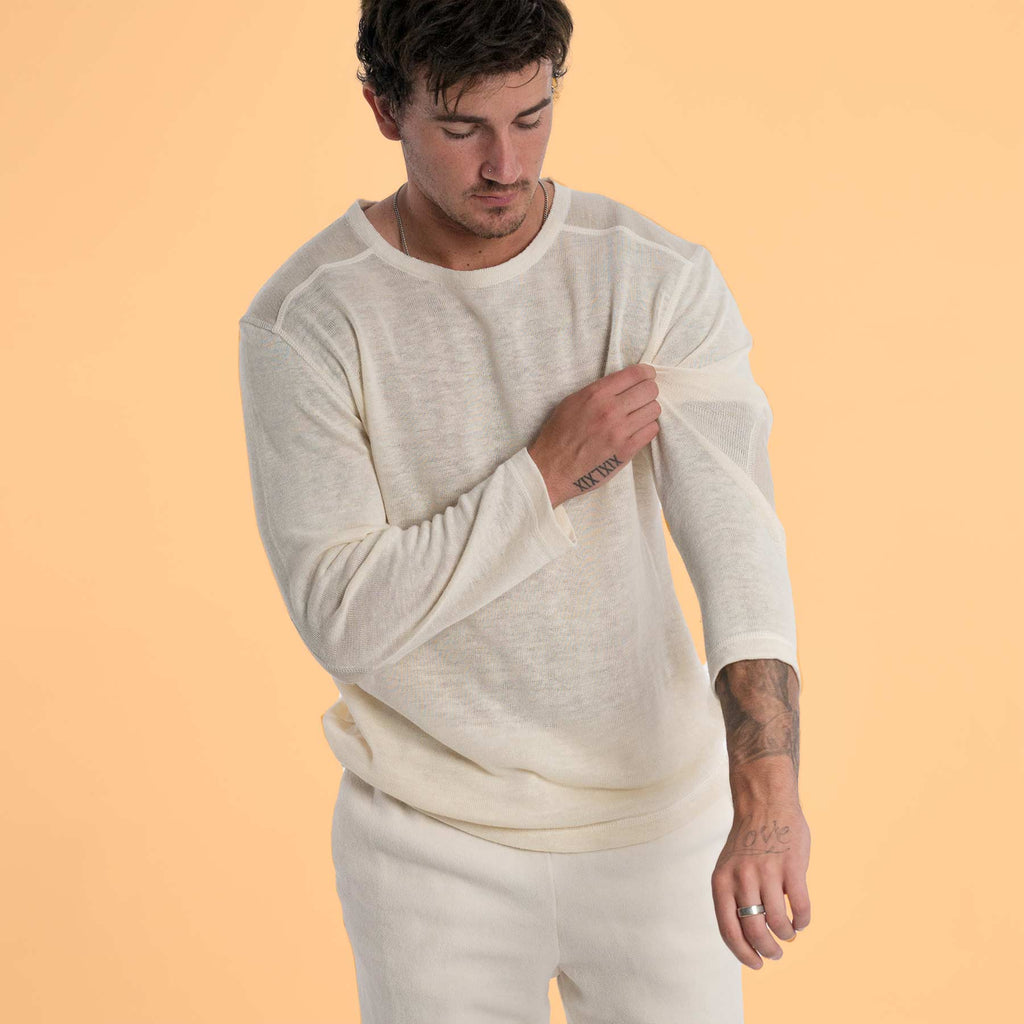 Organic hemp long-sleeve tee, HEMPTON by Rawganique